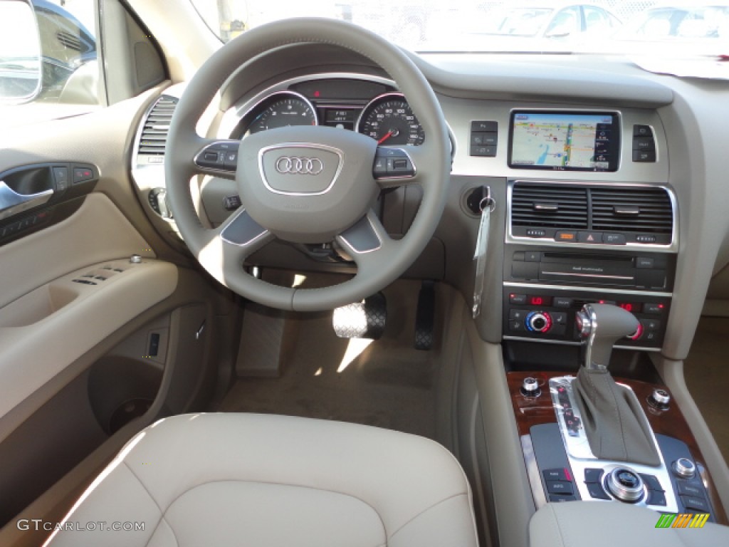 2013 Audi Q7 3.0 TDI quattro Cardamom Beige Dashboard Photo #72458694