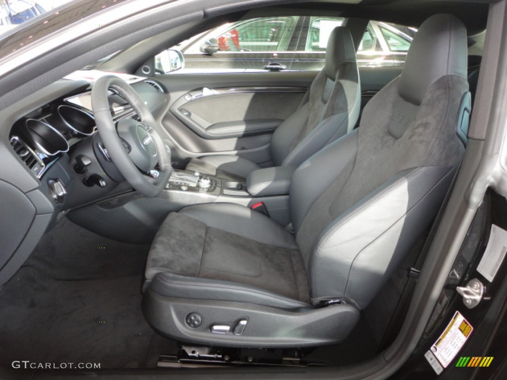 Black Fine Nappa Leather/Black Alcantara Inserts Interior 2013 Audi RS 5 4.2 FSI quattro Coupe Photo #72458817