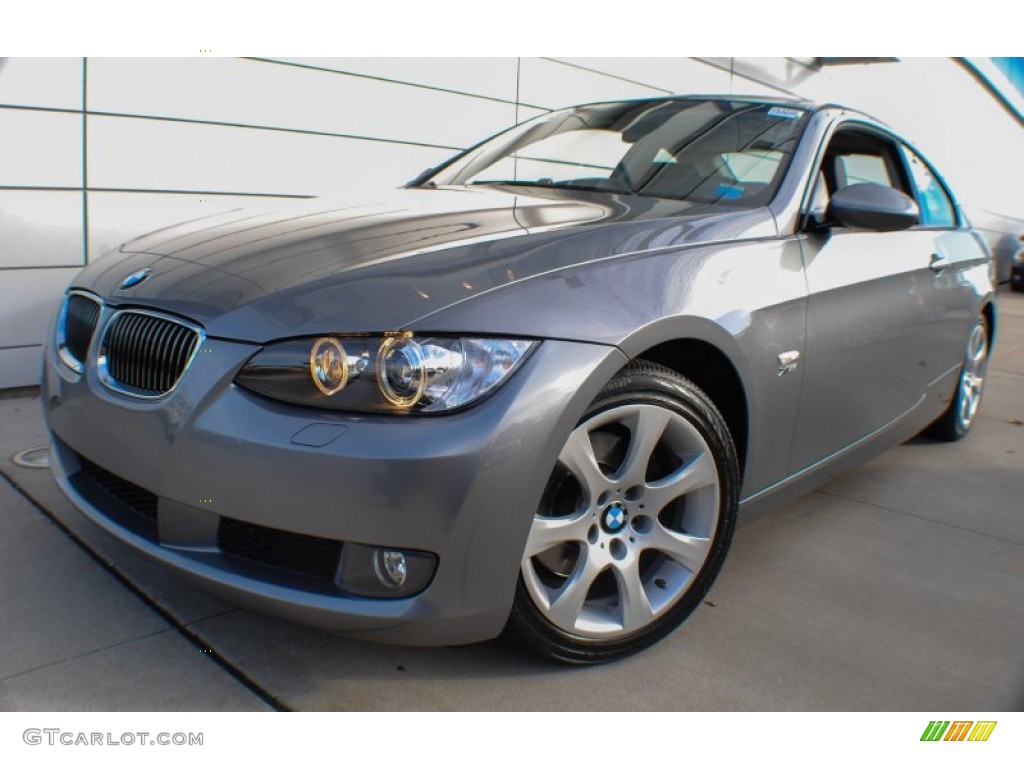 2009 3 Series 328xi Coupe - Space Grey Metallic / Black photo #1