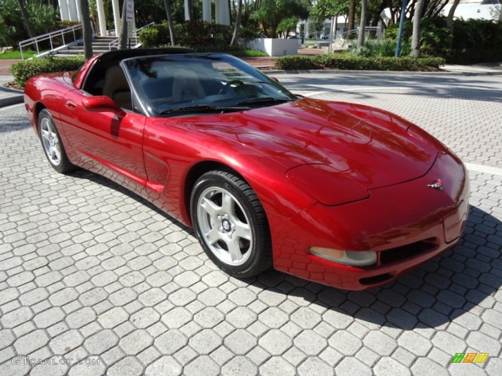 1999 Corvette Coupe - Magnetic Red Metallic / Light Oak photo #1