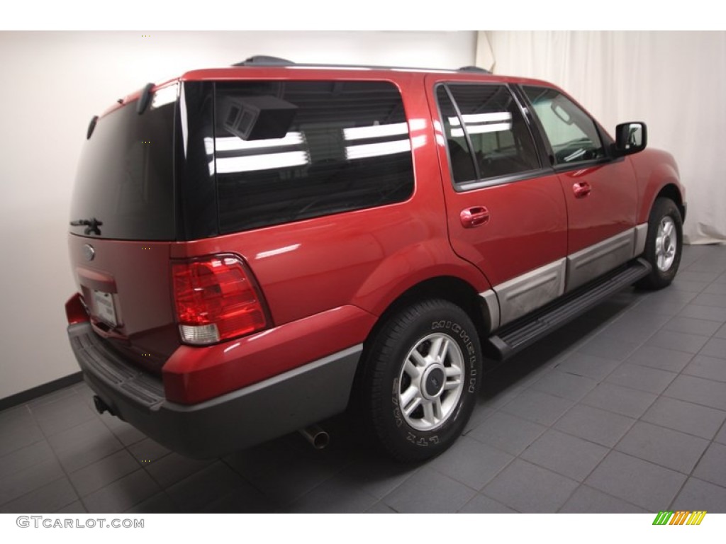 2003 Expedition XLT - Laser Red Tinted Metallic / Flint Grey photo #11
