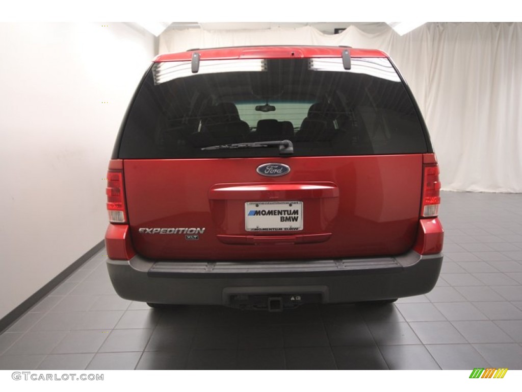 2003 Expedition XLT - Laser Red Tinted Metallic / Flint Grey photo #12