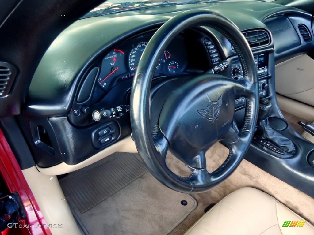 1999 Chevrolet Corvette Coupe Light Oak Steering Wheel Photo #72460815