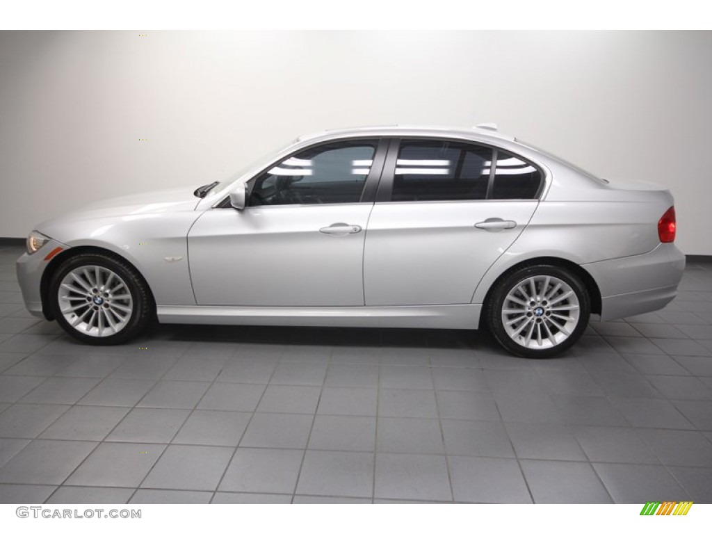 2009 3 Series 335i Sedan - Titanium Silver Metallic / Grey photo #2