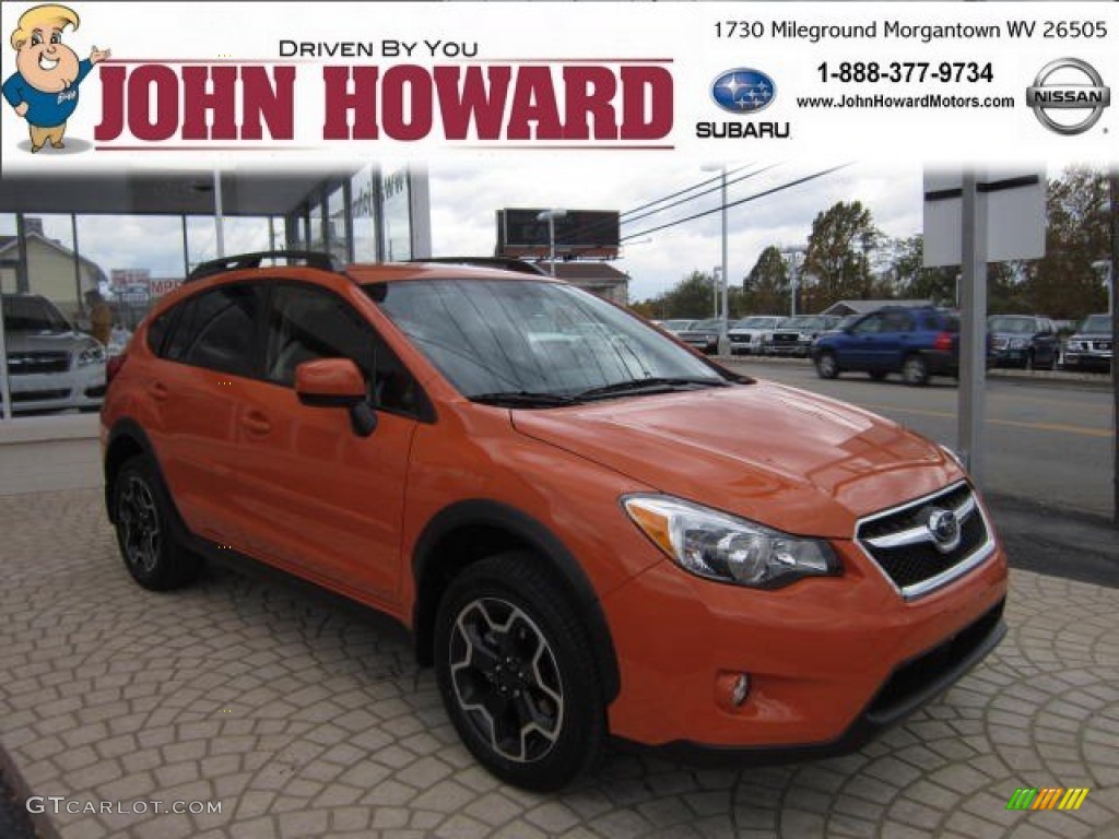 2013 XV Crosstrek 2.0 Limited - Tangerine Orange Pearl / Black photo #1