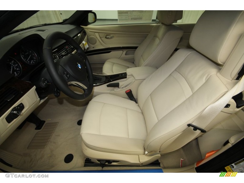 Cream Beige Interior 2013 BMW 3 Series 328i Convertible Photo #72462253