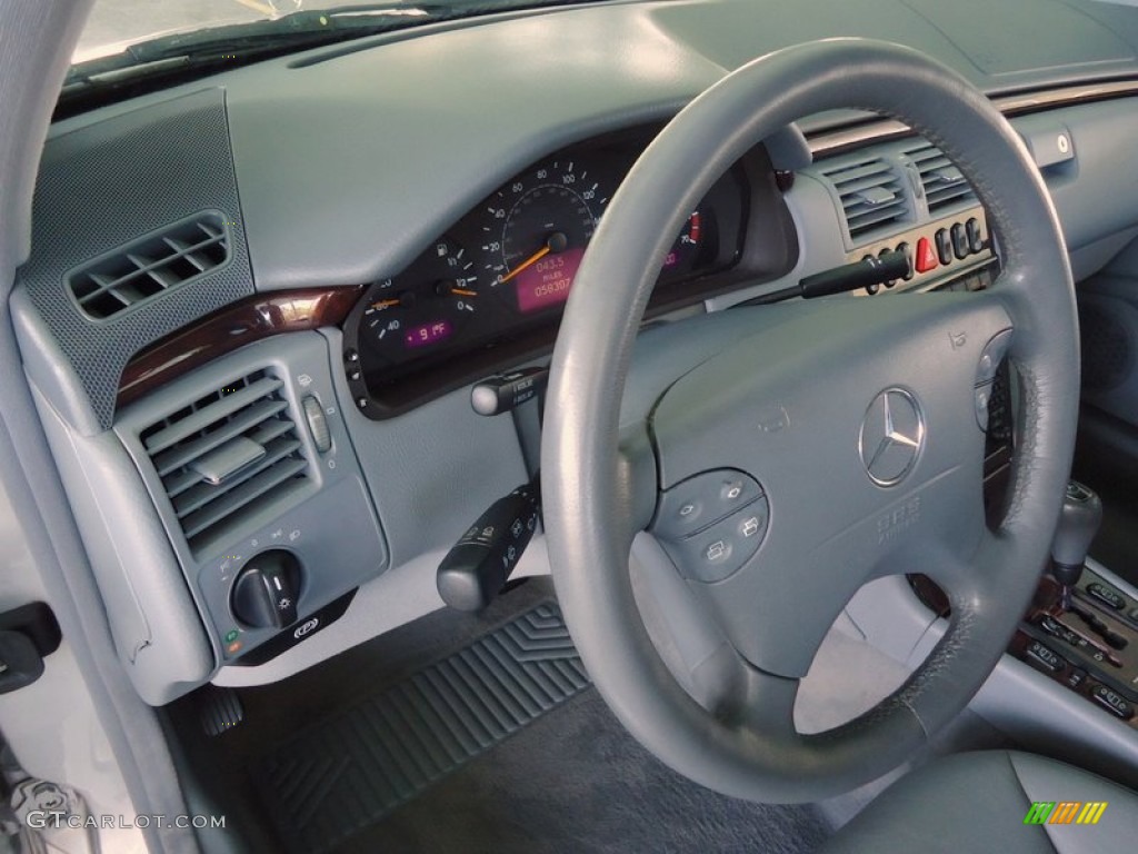 2000 Mercedes-Benz E 320 4Matic Sedan Ash Steering Wheel Photo #72462672