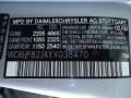 744: Brilliant Silver Metallic 2000 Mercedes-Benz E 320 4Matic Sedan Color Code