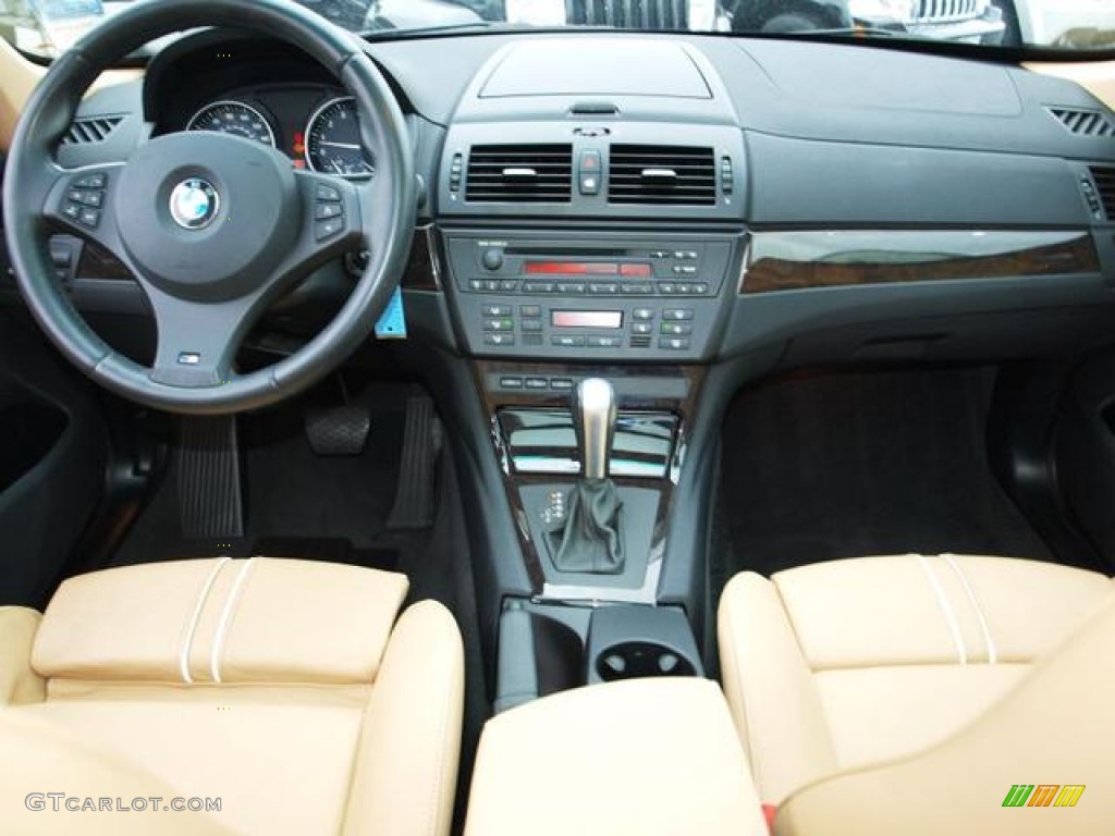 2007 BMW X3 3.0si Sand Beige Dashboard Photo #72463766