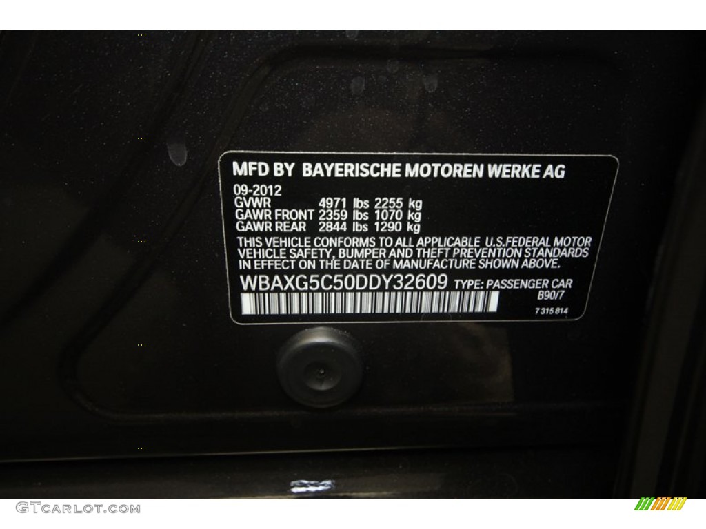 2013 5 Series 528i Sedan - Dark Graphite Metallic II / Oyster/Black photo #10