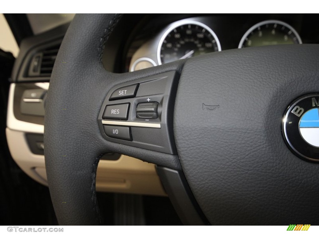 2013 5 Series 528i Sedan - Dark Graphite Metallic II / Oyster/Black photo #24