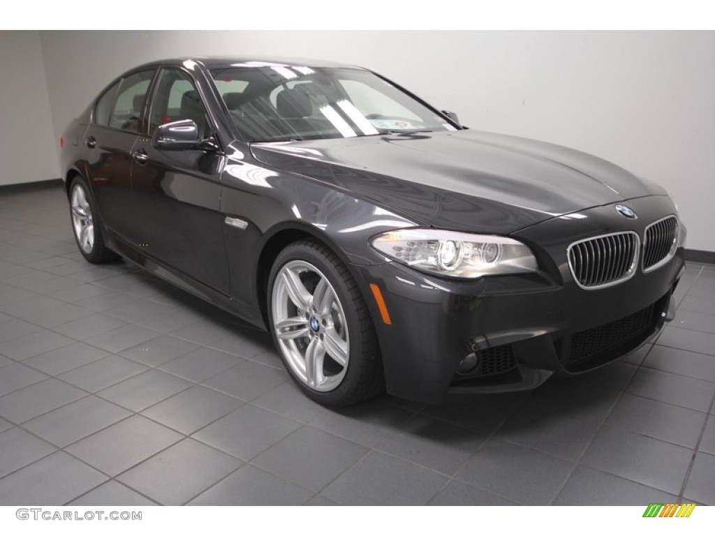 2013 5 Series 535i Sedan - Dark Graphite Metallic II / Black photo #1
