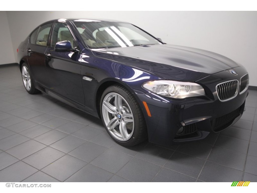 2013 5 Series 535i Sedan - Imperial Blue Metallic / Venetian Beige photo #1