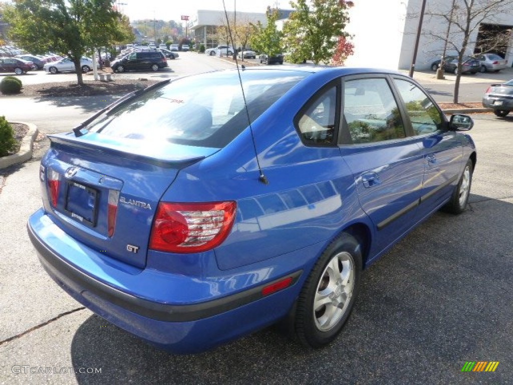 2004 Elantra GT Hatchback - Tidal Wave Blue / Dark Gray photo #4