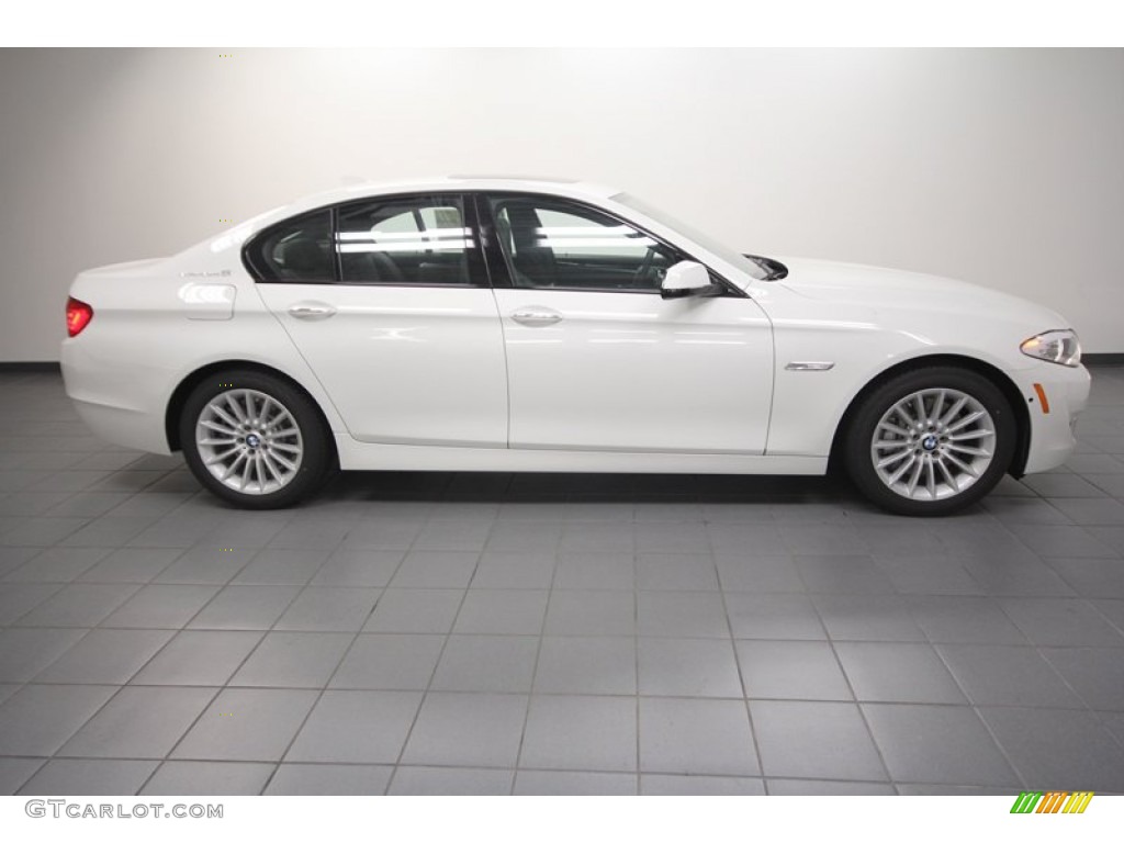 2013 5 Series ActiveHybrid 5 - Alpine White / Black photo #2