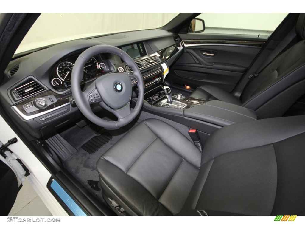 Black Interior 2013 BMW 5 Series ActiveHybrid 5 Photo #72466727