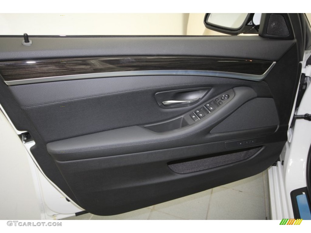2013 BMW 5 Series ActiveHybrid 5 Black Door Panel Photo #72466739