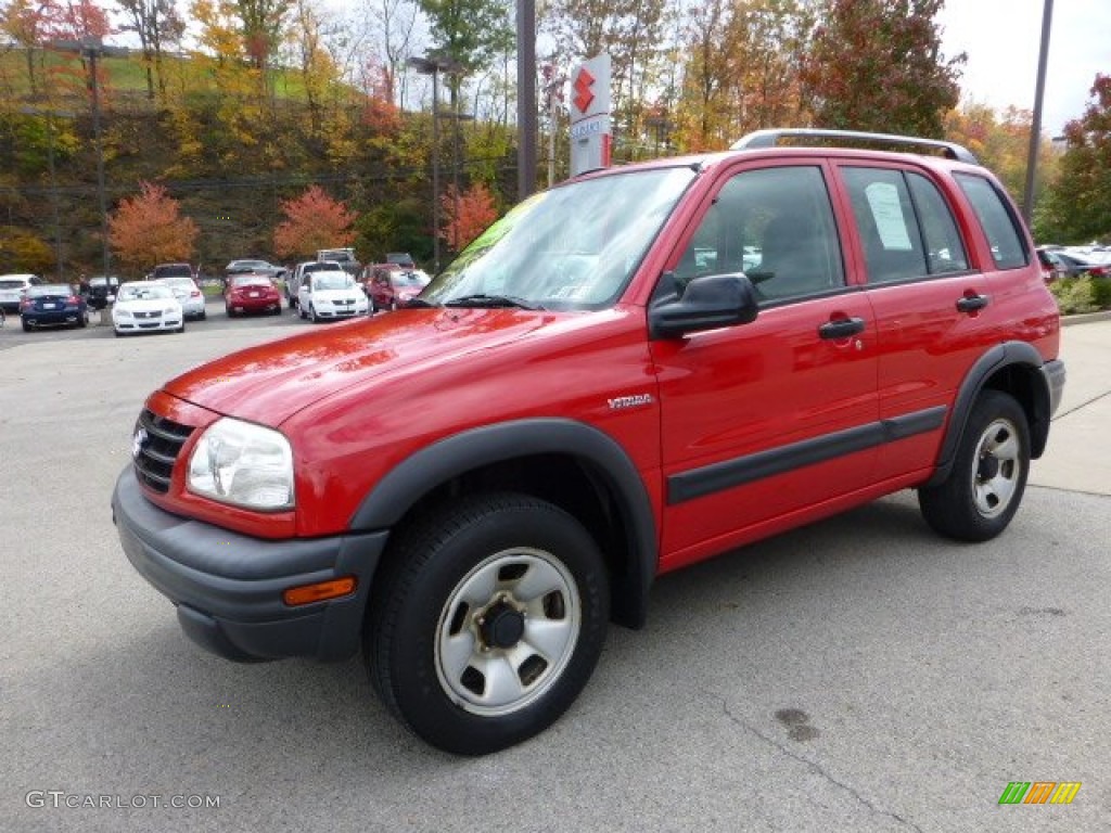 2004 Grand Vitara LX 4WD - Racy Red / Gray photo #7