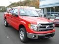 2013 Race Red Ford F150 XLT SuperCab 4x4  photo #2