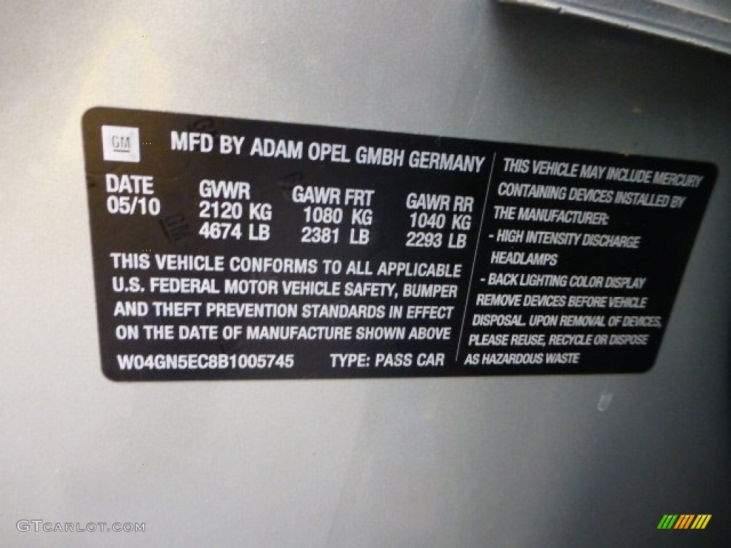 2011 Regal CXL - Stone Metallic / Ebony photo #19