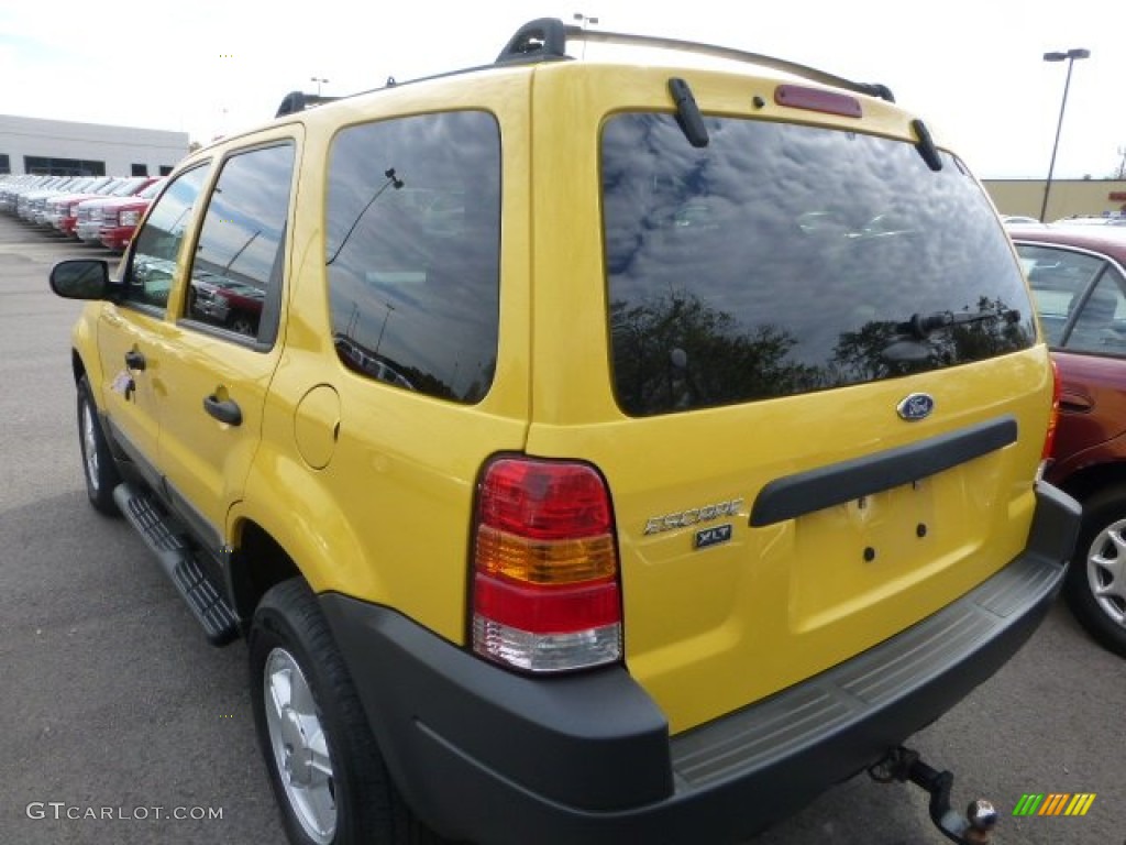 2003 Escape XLT V6 - Chrome Yellow Metallic / Medium Dark Flint photo #3