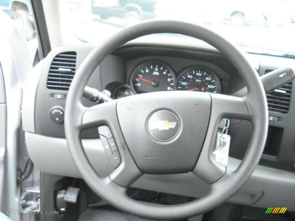 2013 Chevrolet Silverado 1500 Work Truck Regular Cab 4x4 Dark Titanium Steering Wheel Photo #72468317