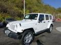 2013 Bright White Jeep Wrangler Unlimited Sahara 4x4  photo #1