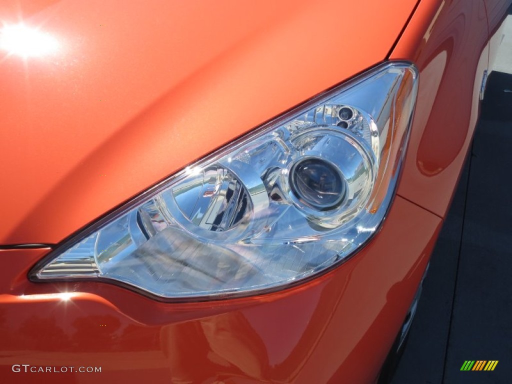 2012 Prius c Hybrid Two - Habanero / Light Blue Gray/Black photo #8