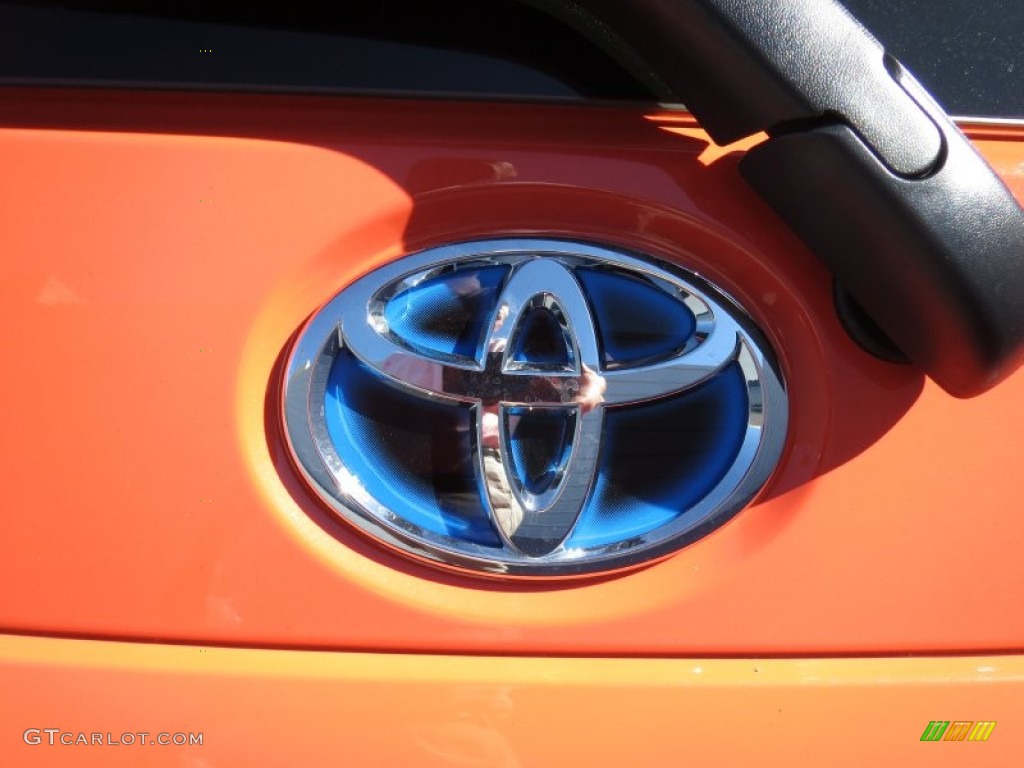 2012 Prius c Hybrid Two - Habanero / Light Blue Gray/Black photo #13