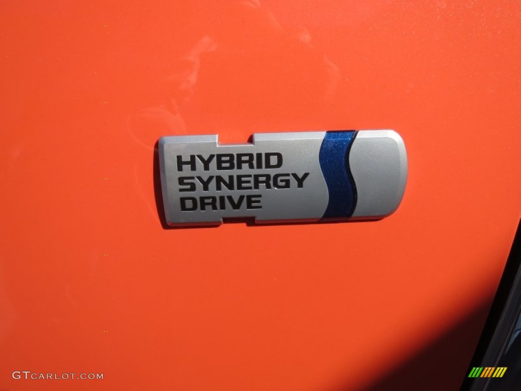 2012 Prius c Hybrid Two - Habanero / Light Blue Gray/Black photo #14