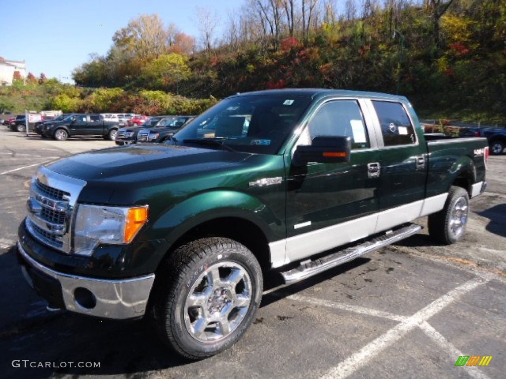 Green Gem Metallic 2013 Ford F150 XLT SuperCrew 4x4 Exterior Photo #72473098