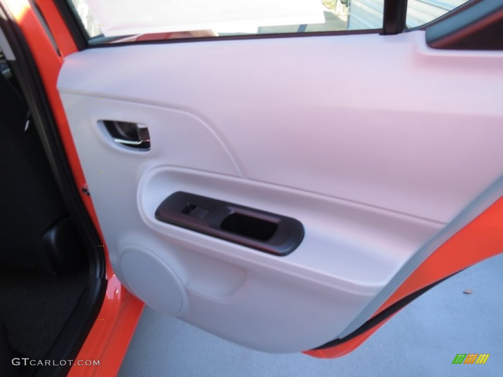 2012 Prius c Hybrid Two - Habanero / Light Blue Gray/Black photo #19
