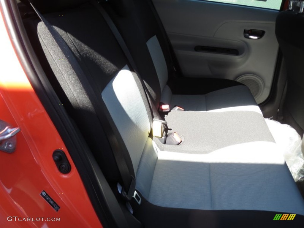 2012 Prius c Hybrid Two - Habanero / Light Blue Gray/Black photo #20