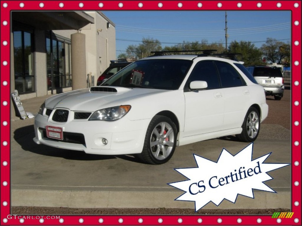 2006 Impreza WRX Wagon - Aspen White / Anthracite Black photo #1