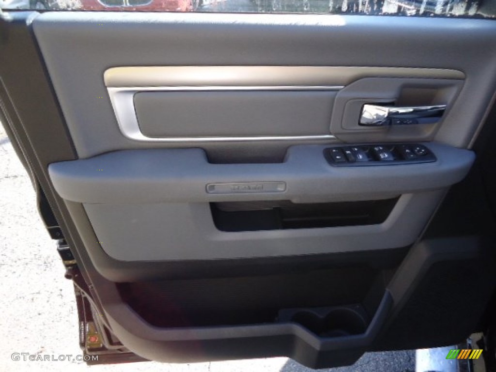 2013 Ram 1500 Big Horn Quad Cab 4x4 Black/Diesel Gray Door Panel Photo #72475446