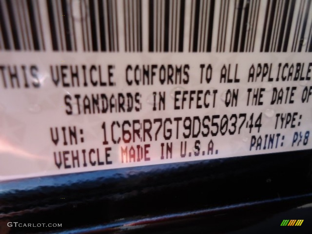 2013 Ram 1500 Big Horn Quad Cab 4x4 Color Code Photos