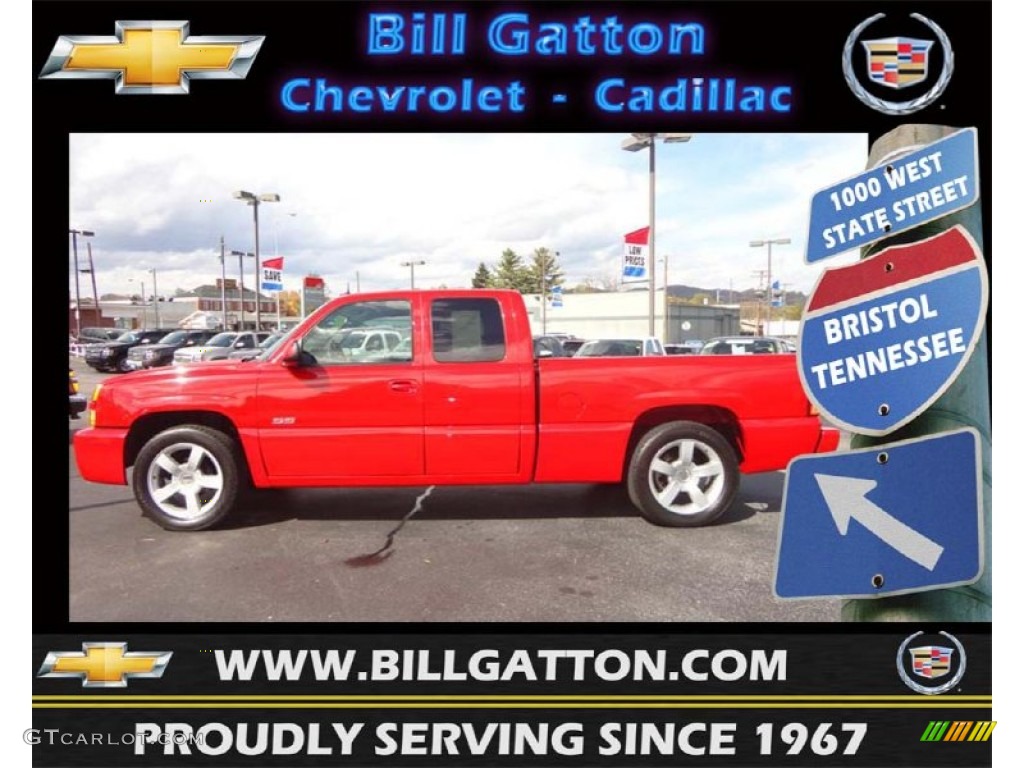 2004 Silverado 1500 SS Extended Cab AWD - Victory Red / Dark Charcoal photo #1