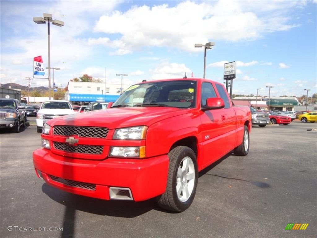 Victory Red 2004 Chevrolet Silverado 1500 SS Extended Cab AWD Exterior Photo #72475720
