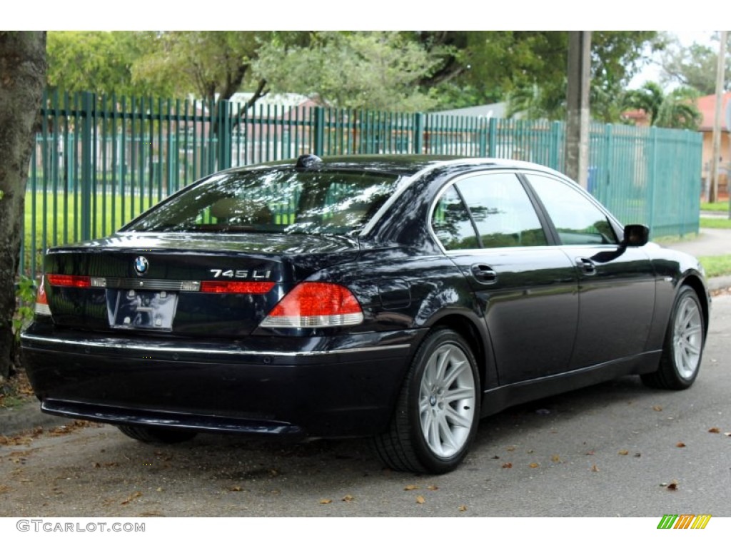2004 7 Series 745Li Sedan - Orient Blue Metallic / Dark Blue/Natural Brown photo #7