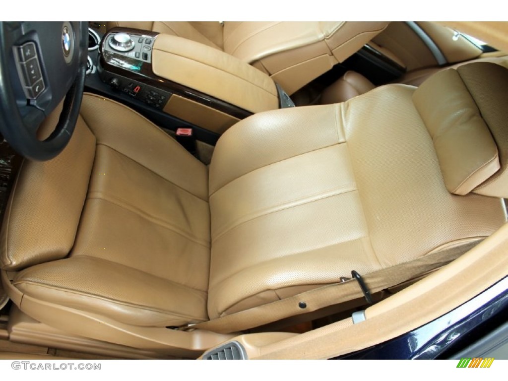 Dark Blue/Natural Brown Interior 2004 BMW 7 Series 745Li Sedan Photo #72476510