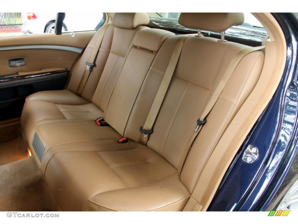 Dark Blue/Natural Brown Interior 2004 BMW 7 Series 745Li Sedan Photo #72476695