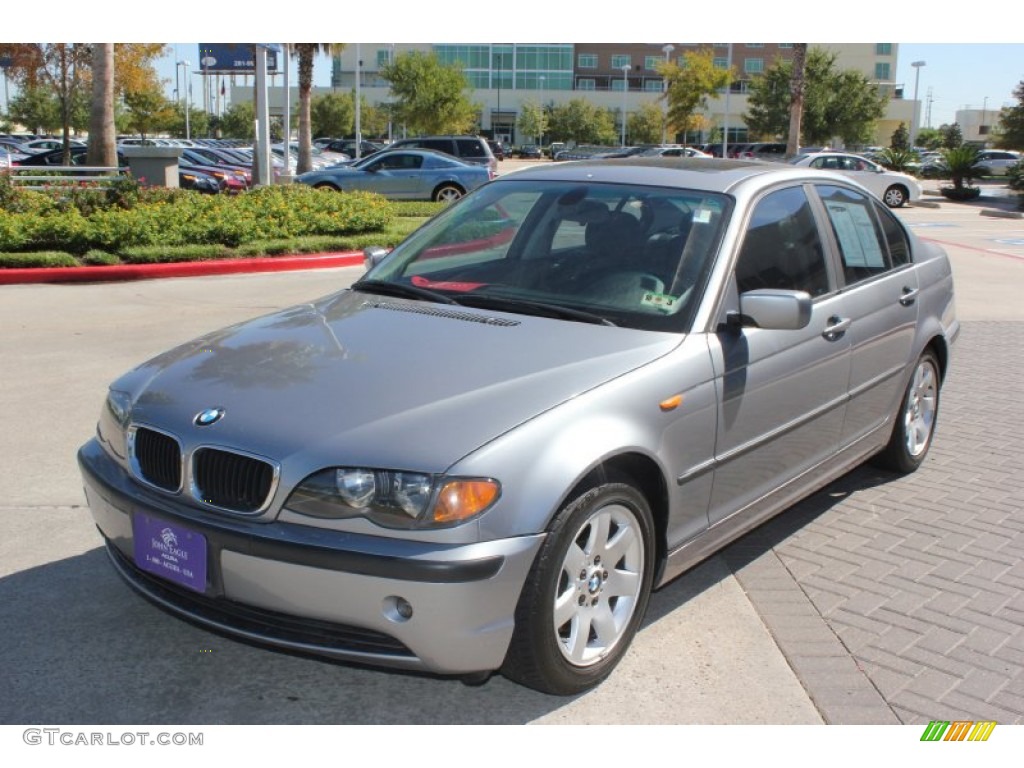 2004 3 Series 325i Sedan - Silver Grey Metallic / Black photo #2