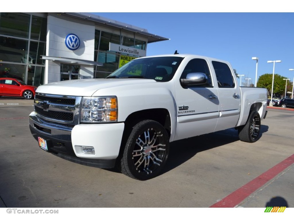 2010 Silverado 1500 LT Crew Cab - Summit White / Ebony photo #1