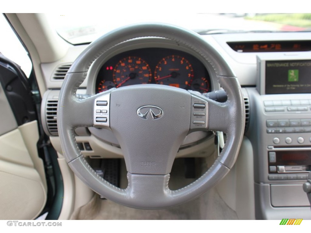 2003 Infiniti G 35 Sedan Willow Steering Wheel Photo #72477730