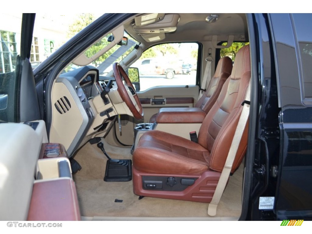 Camel/Chaparral Leather Interior 2008 Ford F250 Super Duty King Ranch Crew Cab 4x4 Photo #72478218
