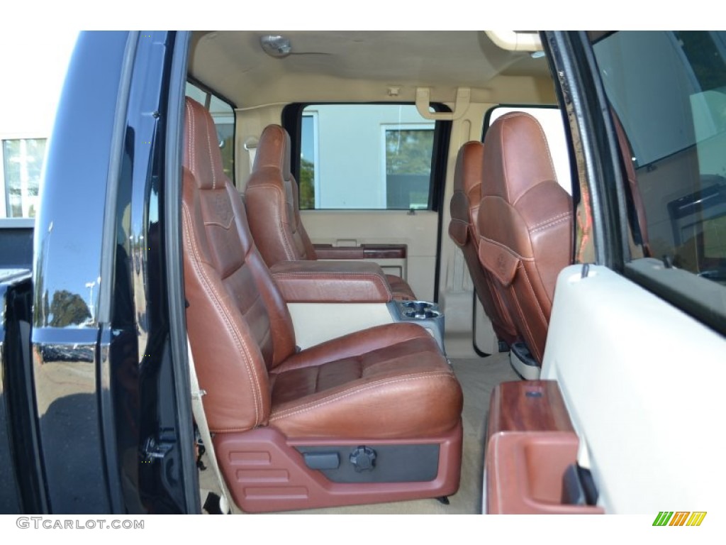 Camel/Chaparral Leather Interior 2008 Ford F250 Super Duty King Ranch Crew Cab 4x4 Photo #72478263