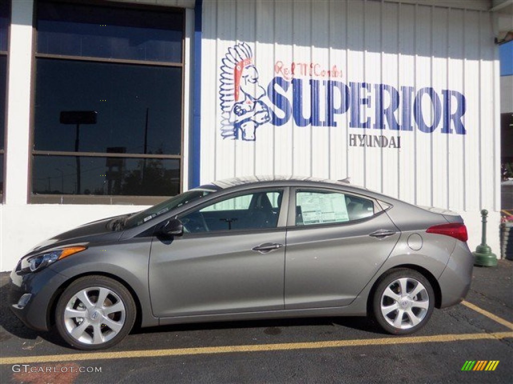 2013 Elantra Limited - Harbor Gray Metallic / Gray photo #5