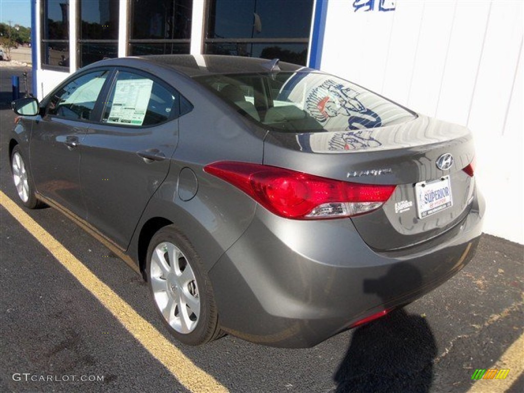 2013 Elantra Limited - Harbor Gray Metallic / Gray photo #6