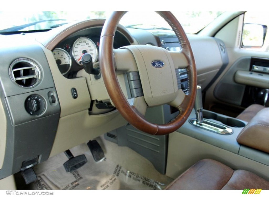 Tan/Castaño Leather Interior 2008 Ford F150 King Ranch SuperCrew 4x4 Photo #72478387