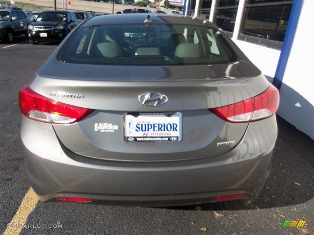 2013 Elantra Limited - Harbor Gray Metallic / Gray photo #7